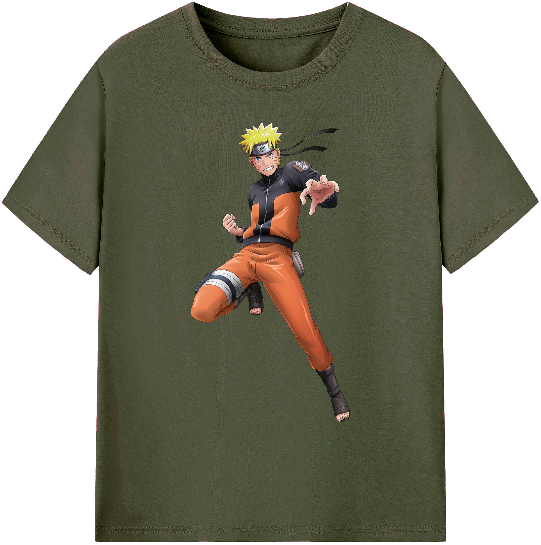 （画像用） NARUTO -ナルト- うずまき ナルト Uzumaki Naruto 綿100％ メンズ半袖Tシャツ｜肌触りやわらか＆通気性